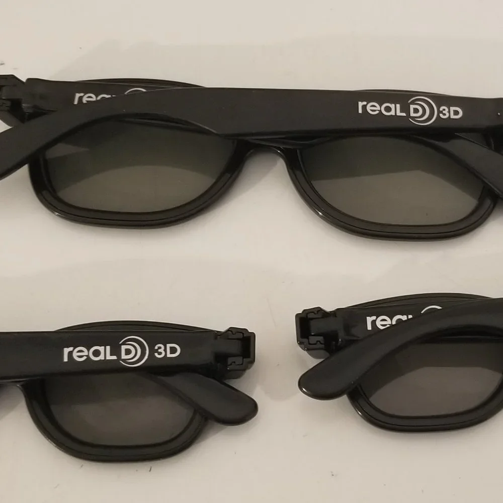 3D GLASSES 3 PAIR BLACK